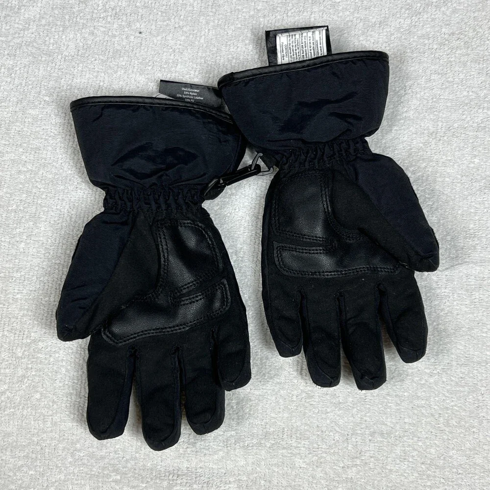 FXR Gloves Girls Small Black Insulated Winter Snowmobile Pink Logo Gauntlet